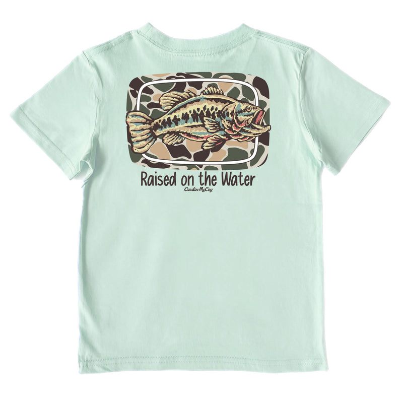 Kids' Raised On The Water (Fish) Short-Sleeve Performance Tee Short Sleeve T-Shirt Cardin McCoy Surf Spray XXS (2/3) Performance