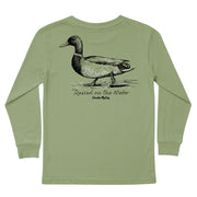 Kids' Raised On The Water Long-Sleeve Tee Long Sleeve T-Shirt Cardin McCoy Light Olive XXS (2/3) Pocket