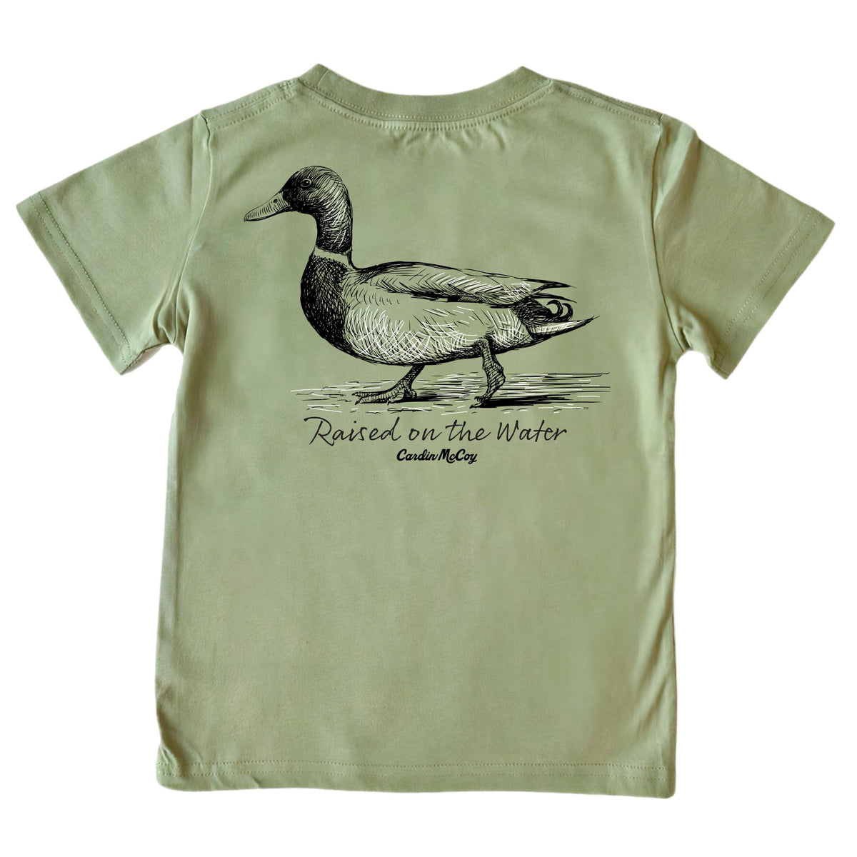 Kids' Raised On The Water Short-Sleeve Tee Short Sleeve T-Shirt Cardin McCoy Light Olive XXS (2/3) Pocket