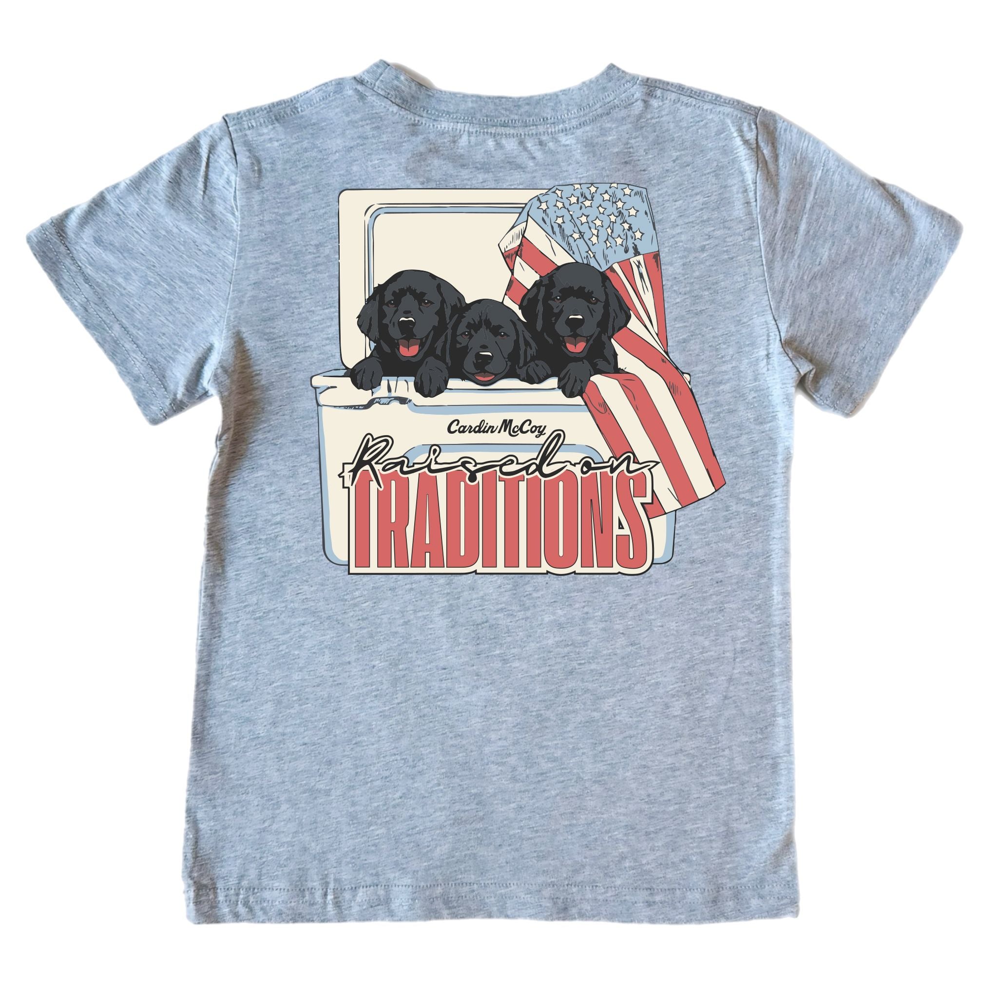 Kids' Raised on Tradition Short-Sleeve Tee Short Sleeve T-Shirt Cardin McCoy Heather Gray XXS (2/3) Pocket