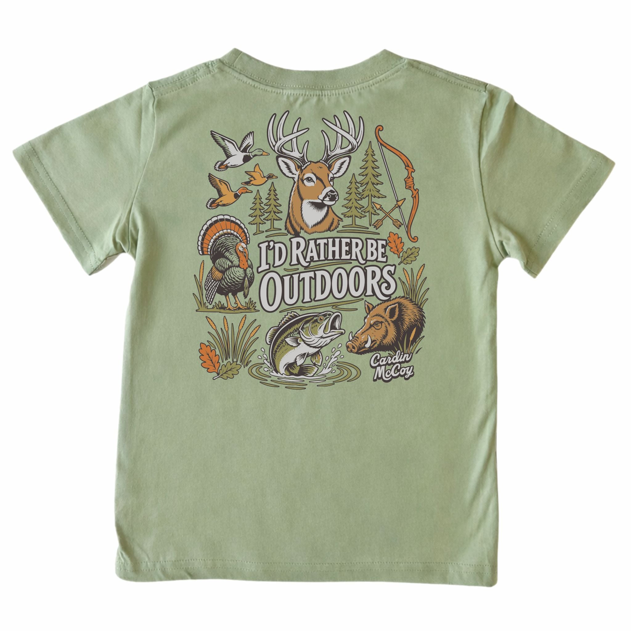Kids' Rather Be Outdoors Short-Sleeve Tee Short Sleeve T-Shirt Cardin McCoy Light Olive XXS (2/3) Pocket