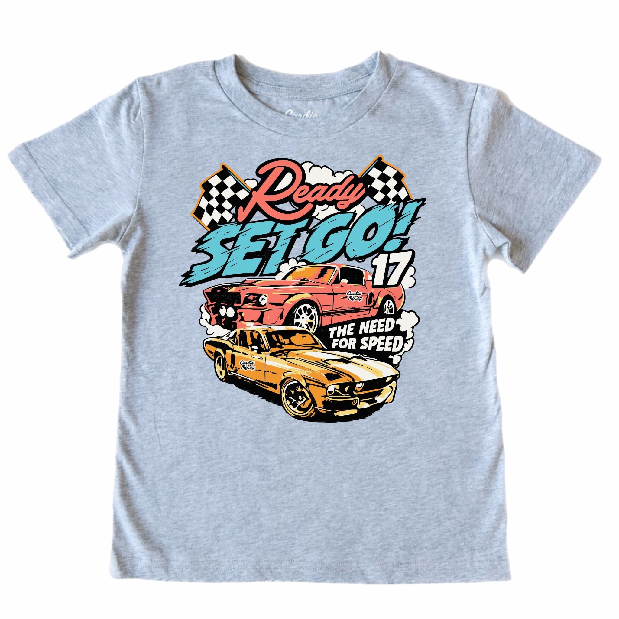 トップス c-boy style Steady Groove (No.35) Kids' Ready Set Go Front Design Short-Sleeve Tee - Stylish