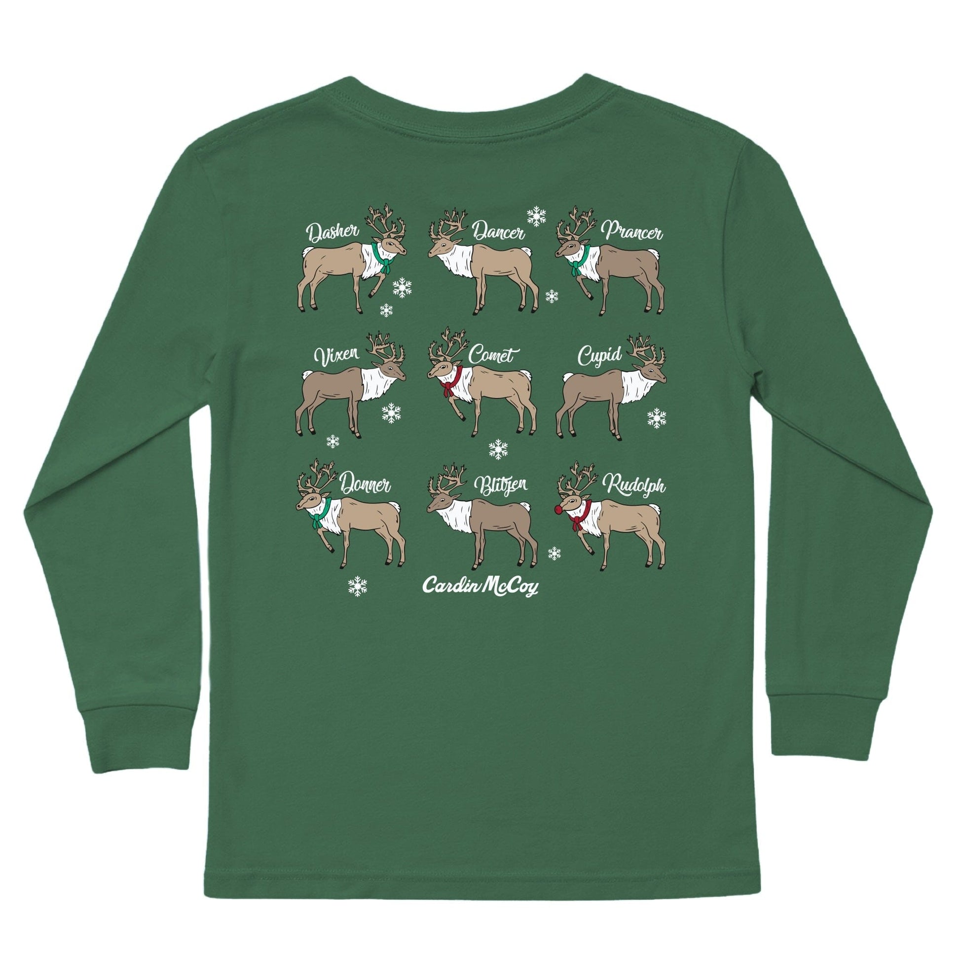 Kids' Reindeer Breeds Long-Sleeve Tee Long Sleeve T-Shirt Cardin McCoy Dark Olive XXS (2/3) Pocket
