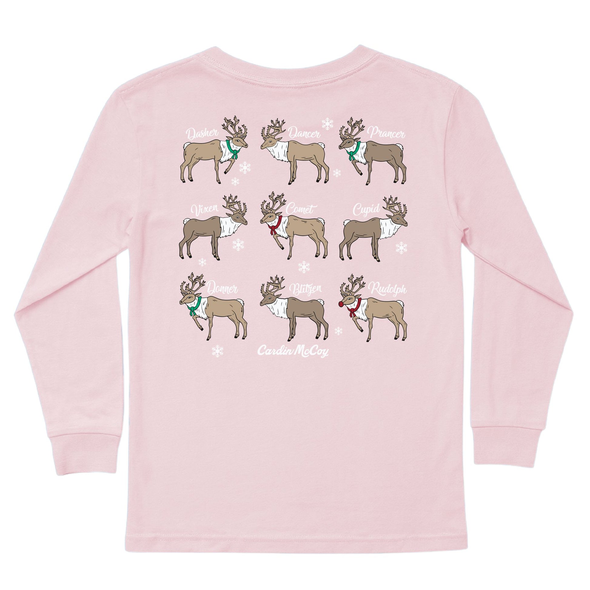 Kids' Reindeer Breeds Long-Sleeve Tee Long Sleeve T-Shirt Cardin McCoy Light Pink XXS (2/3) Pocket