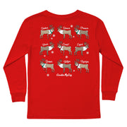 Kids' Reindeer Breeds Long-Sleeve Tee Long Sleeve T-Shirt Cardin McCoy Red XXS (2/3) Pocket