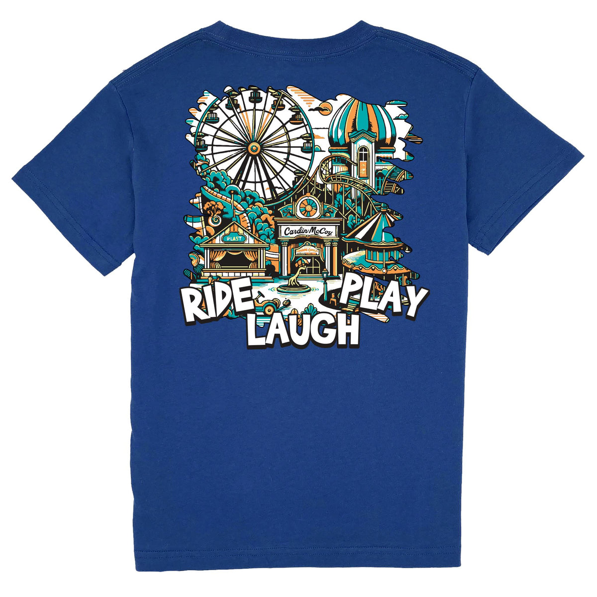 Kids' Ride, Play, Laugh Short Sleeve Tee Short Sleeve T-Shirt Cardin McCoy Blue XXS (2/3) Pocket