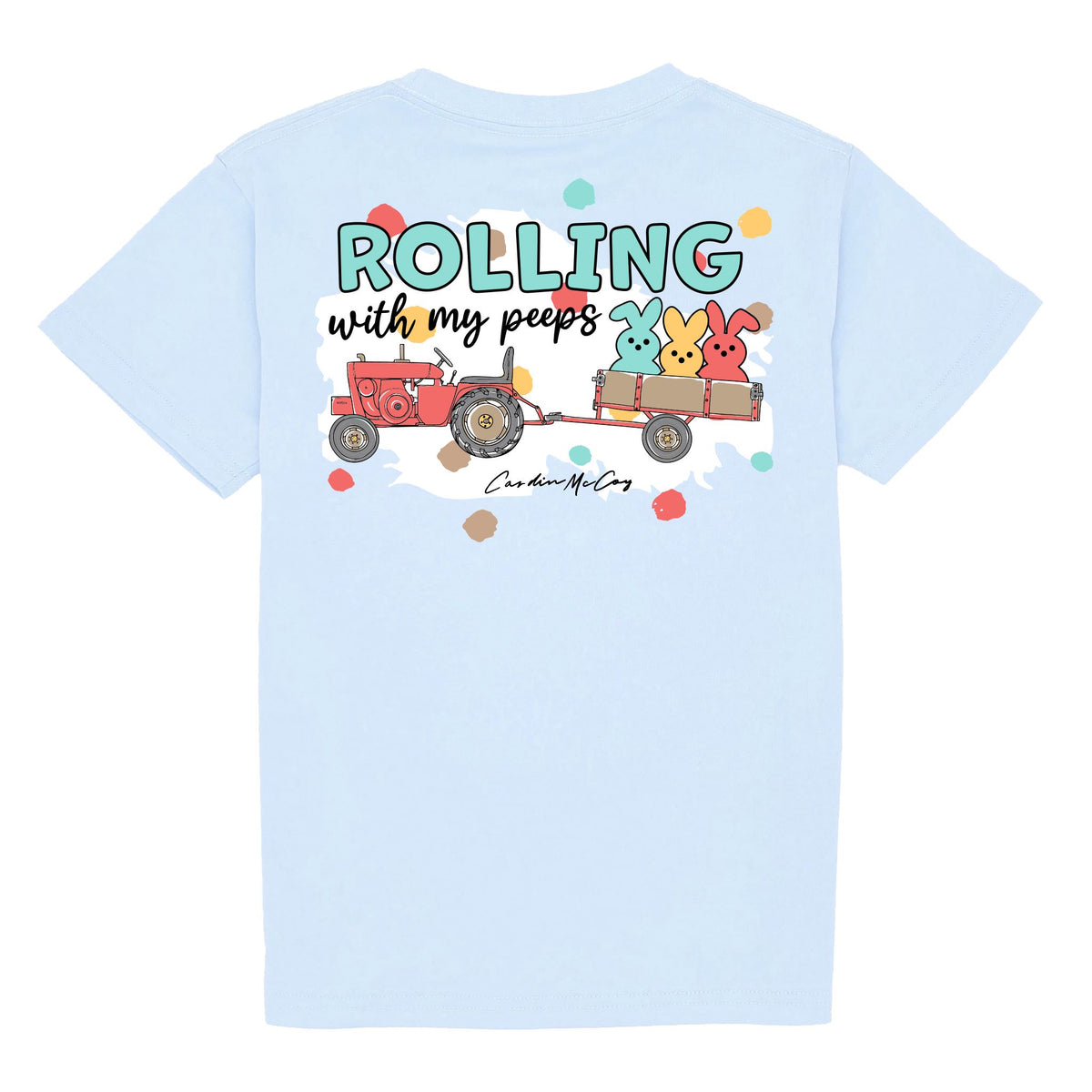 Kids' Rolling With My Peeps Short Sleeve Pocket Tee Short Sleeve T-Shirt Cardin McCoy Cool Blue XXS (2/3) 
