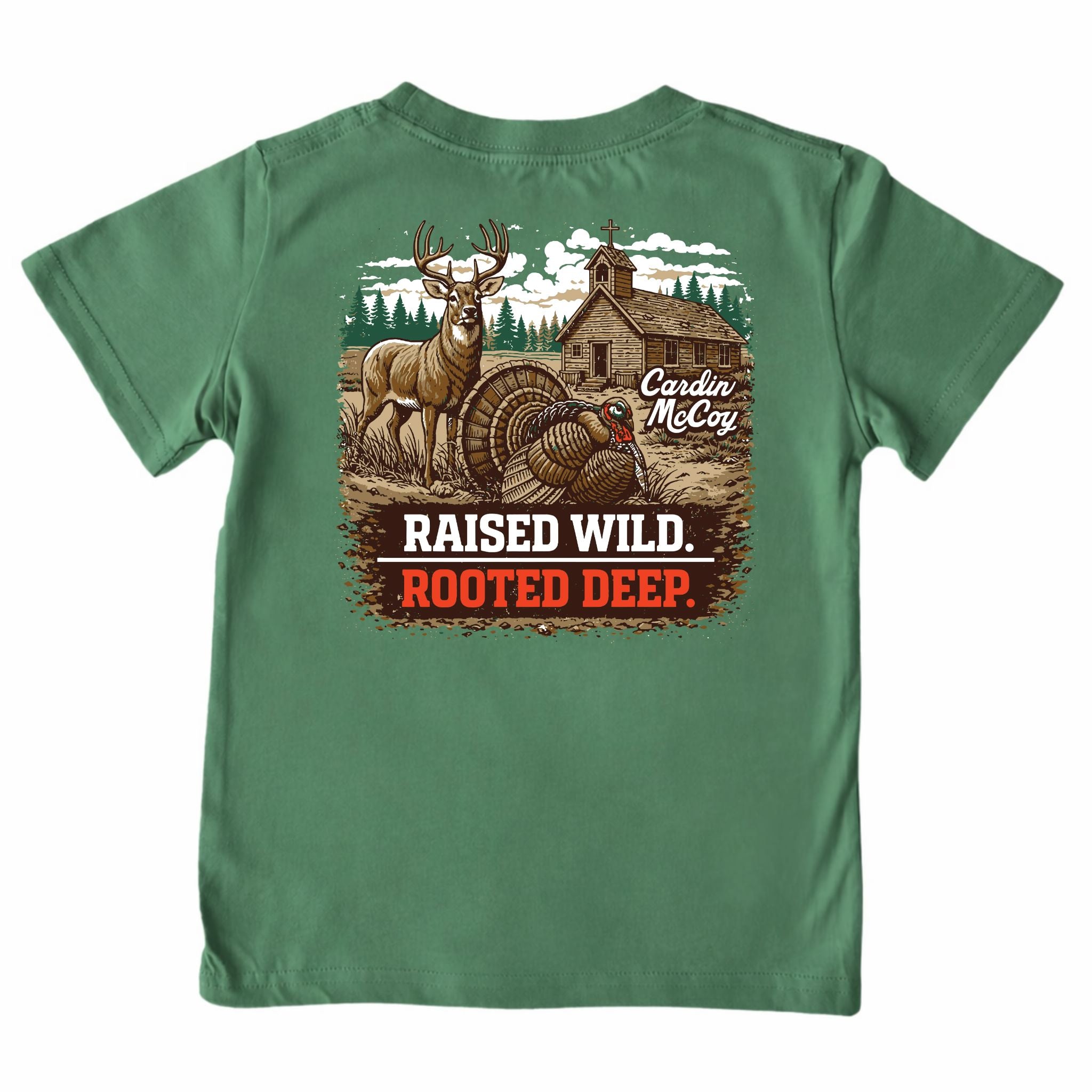 Kids' Rooted Wild Short-Sleeve Tee Short Sleeve T-Shirt Cardin McCoy Dark Olive XXS (2/3) Pocket