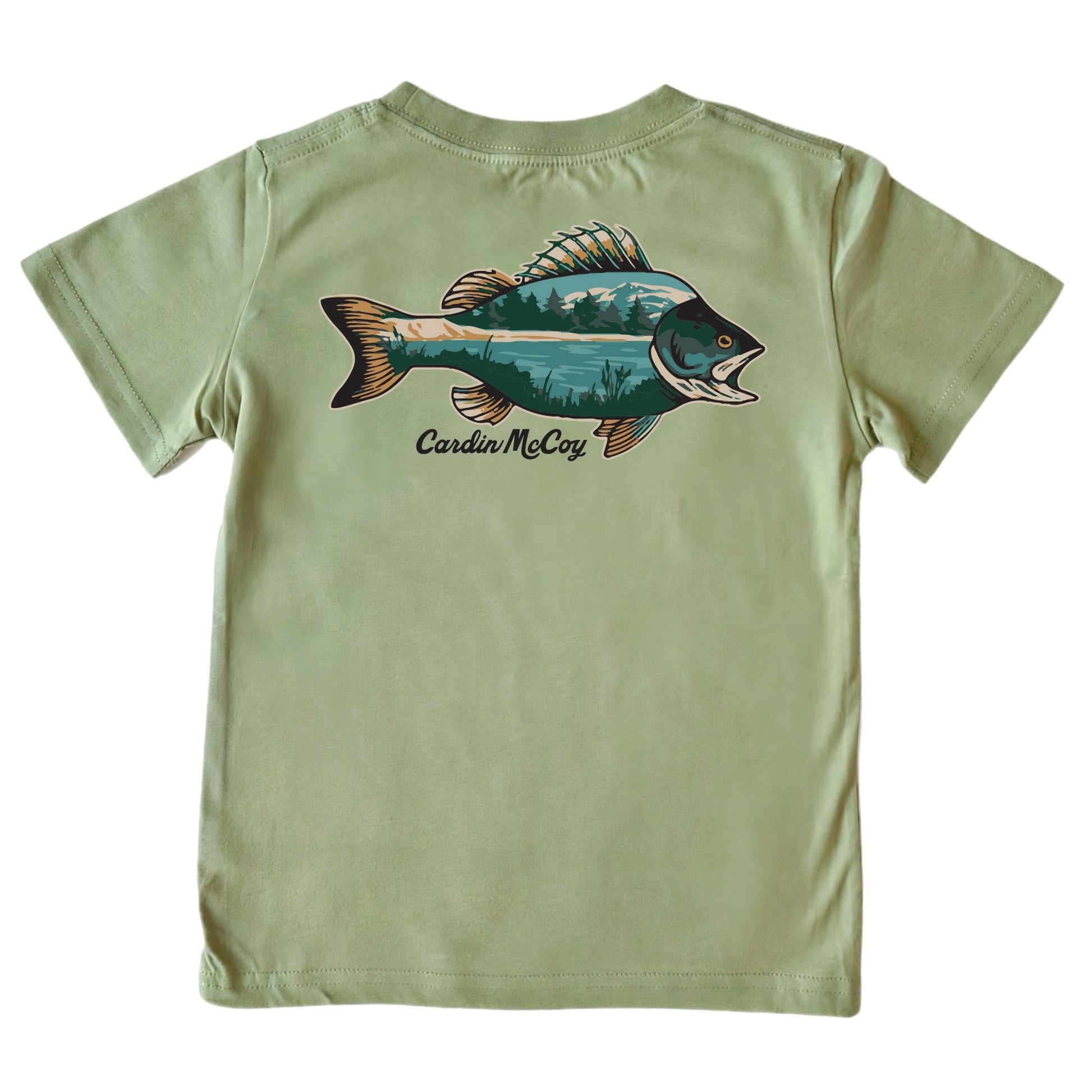 Kids' Sandbar Fish Short-Sleeve Tee Short Sleeve T-Shirt Cardin McCoy Light Olive XXS (2/3) Pocket