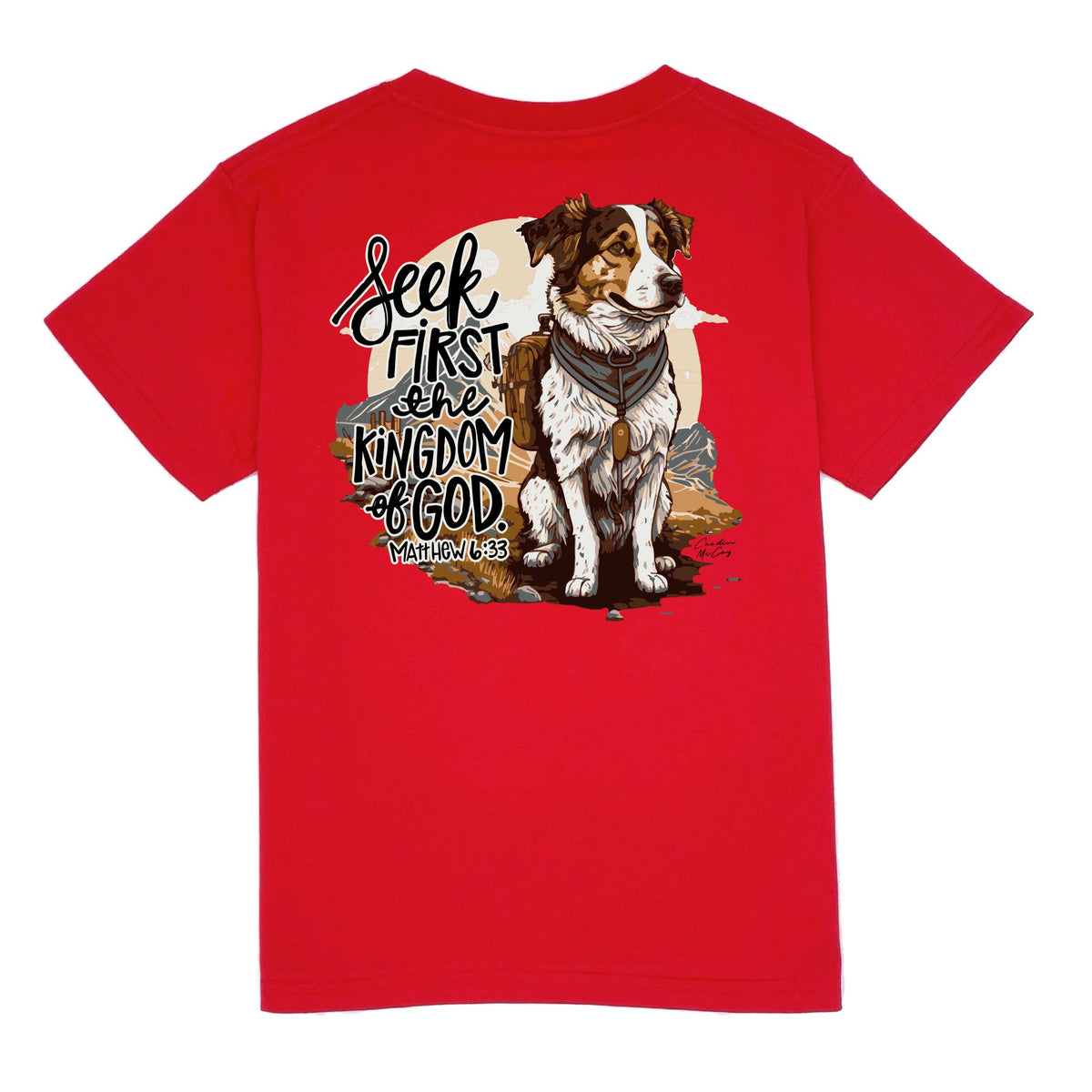 Kids' Seek First Short Sleeve Pocket Tee Short Sleeve T-Shirt Cardin McCoy Red XXS (2/3) 