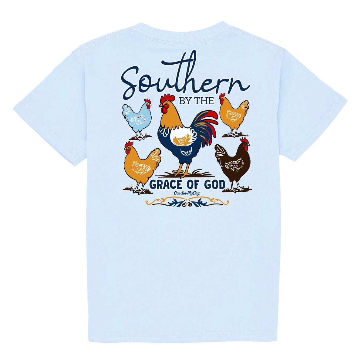 Kids' Southern by the Grace Short Sleeve Pocket Tee Short Sleeve T-Shirt Cardin McCoy Cool Blue No Pocket XXS (2/3) 