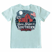 Kids' Stars, Stripes and Southern Nights Short-Sleeve Tee Short Sleeve T-Shirt Cardin McCoy Blue Mint XXS (2/3) Pocket