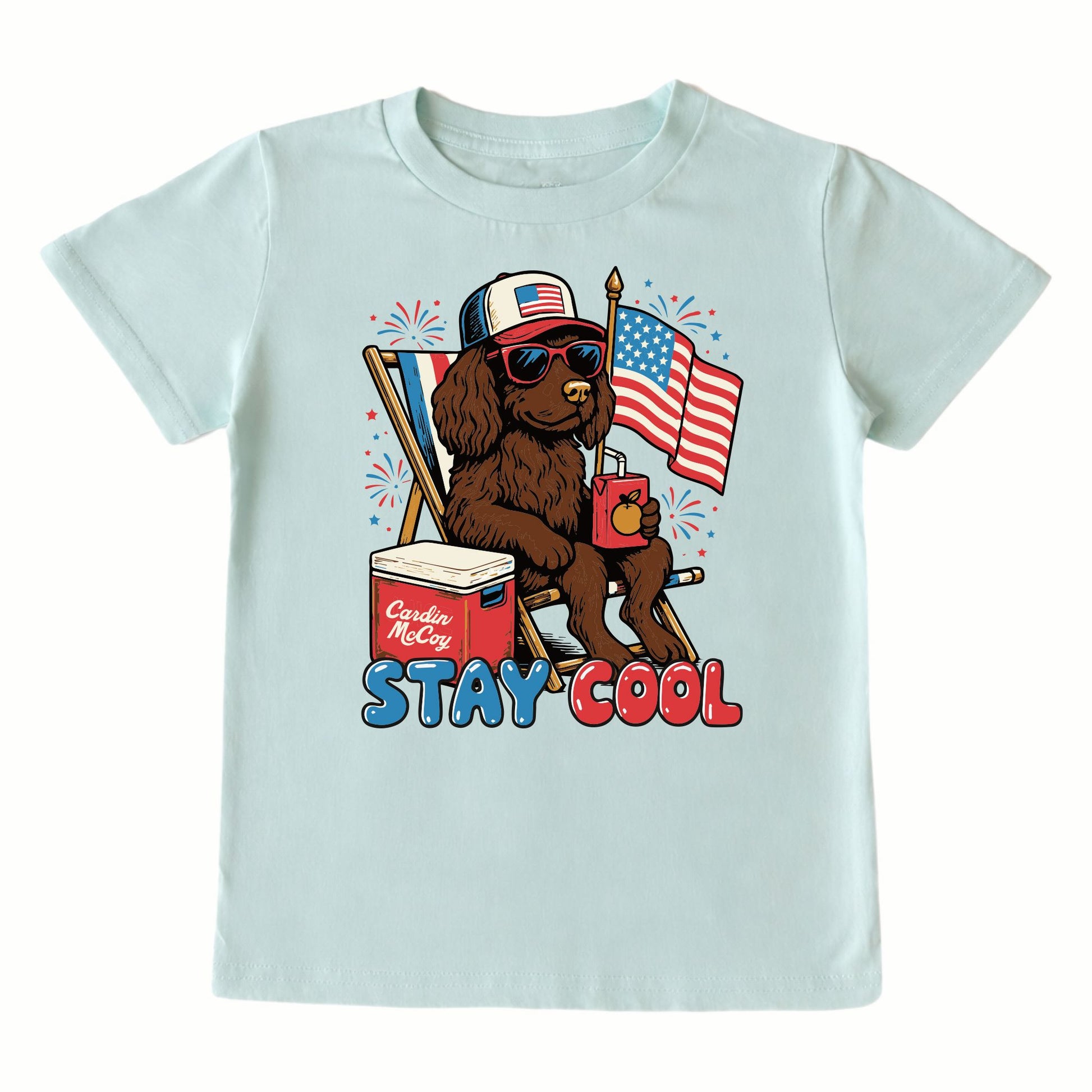 Kids' Stay Cool Front Design Short-Sleeve Tee Short Sleeve T-Shirt Cardin McCoy Blue Mint XXS (2/3) Front