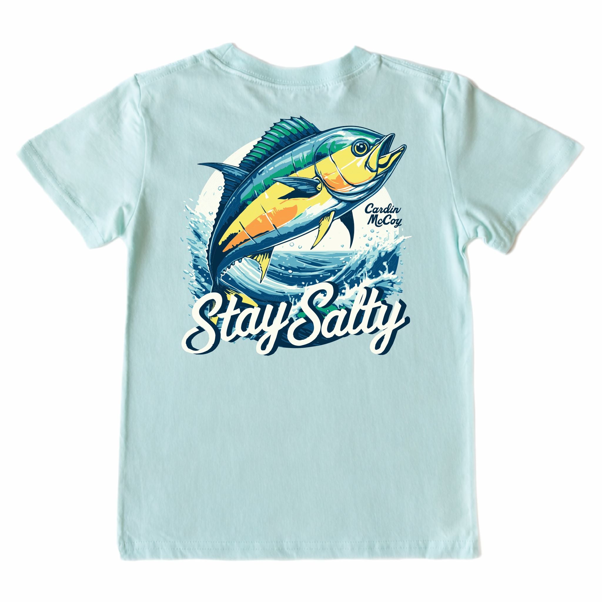 Kids' Stay Salty Short-Sleeve Tee Short Sleeve T-Shirt Cardin McCoy Blue Mint XXS (2/3) Pocket