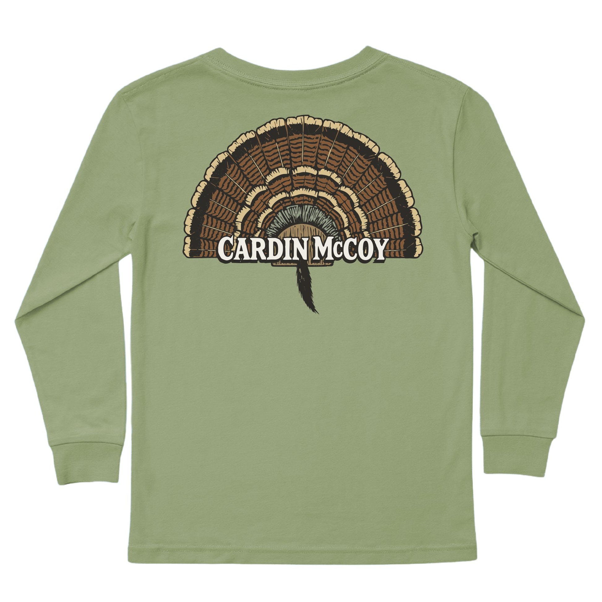 Kids' Tail Feathers Long-Sleeve Tee Long Sleeve T-Shirt Cardin McCoy Light Olive XXS (2/3) Pocket