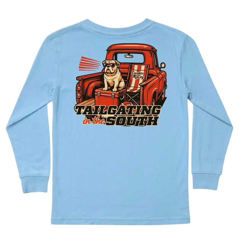 Kids' Tailgating In The South Long-Sleeve Tee Long Sleeve T-Shirt Cardin McCoy Light Blue XXS (2/3) No Pocket