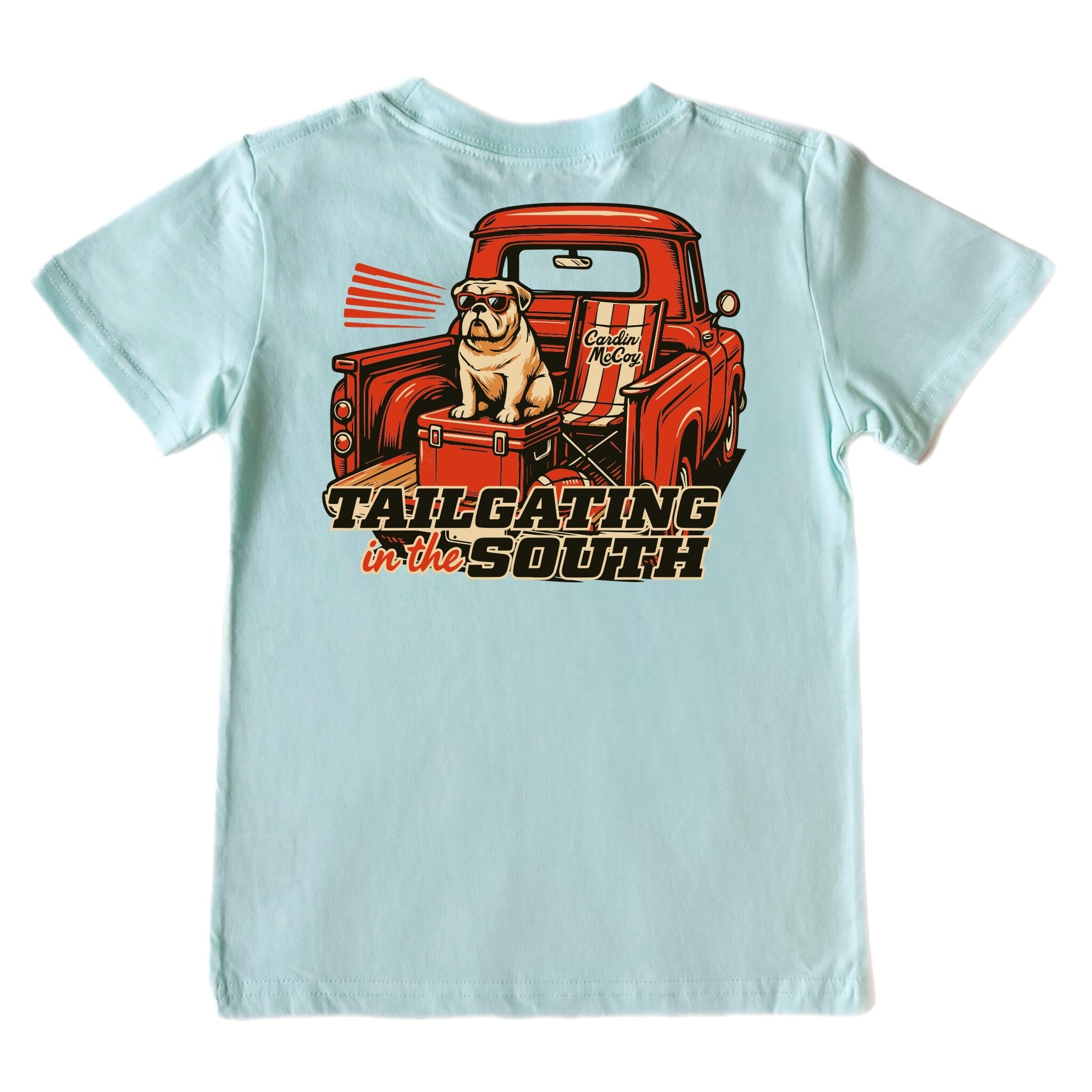 Kids' Tailgating In The South Short-Sleeve Tee Short Sleeve T-Shirt Cardin McCoy Blue Mint XXS (2/3) Pocket