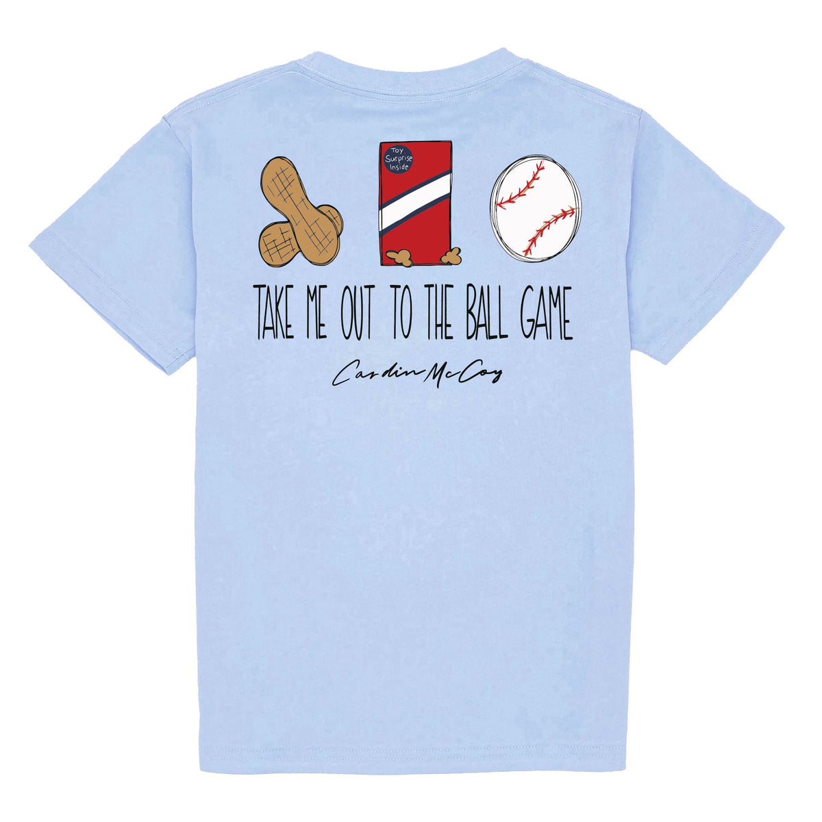 Kids' Take Me Out to the Ball Game Short Sleeve Pocket Tee Short Sleeve T-Shirt Cardin McCoy Light Blue XXS (2/3) 