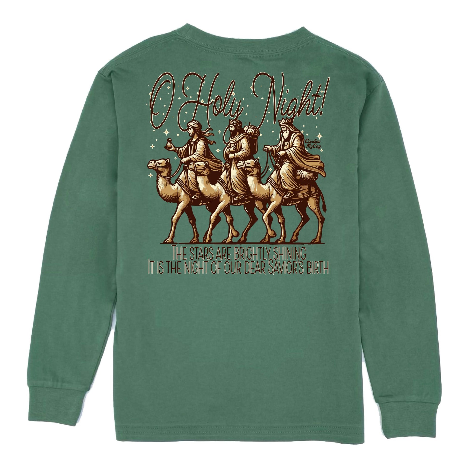 Kids' The Stars Are Shining Long-Sleeve Tee Long Sleeve T-Shirt Cardin McCoy Dark Olive XXS (2/3) Pocket