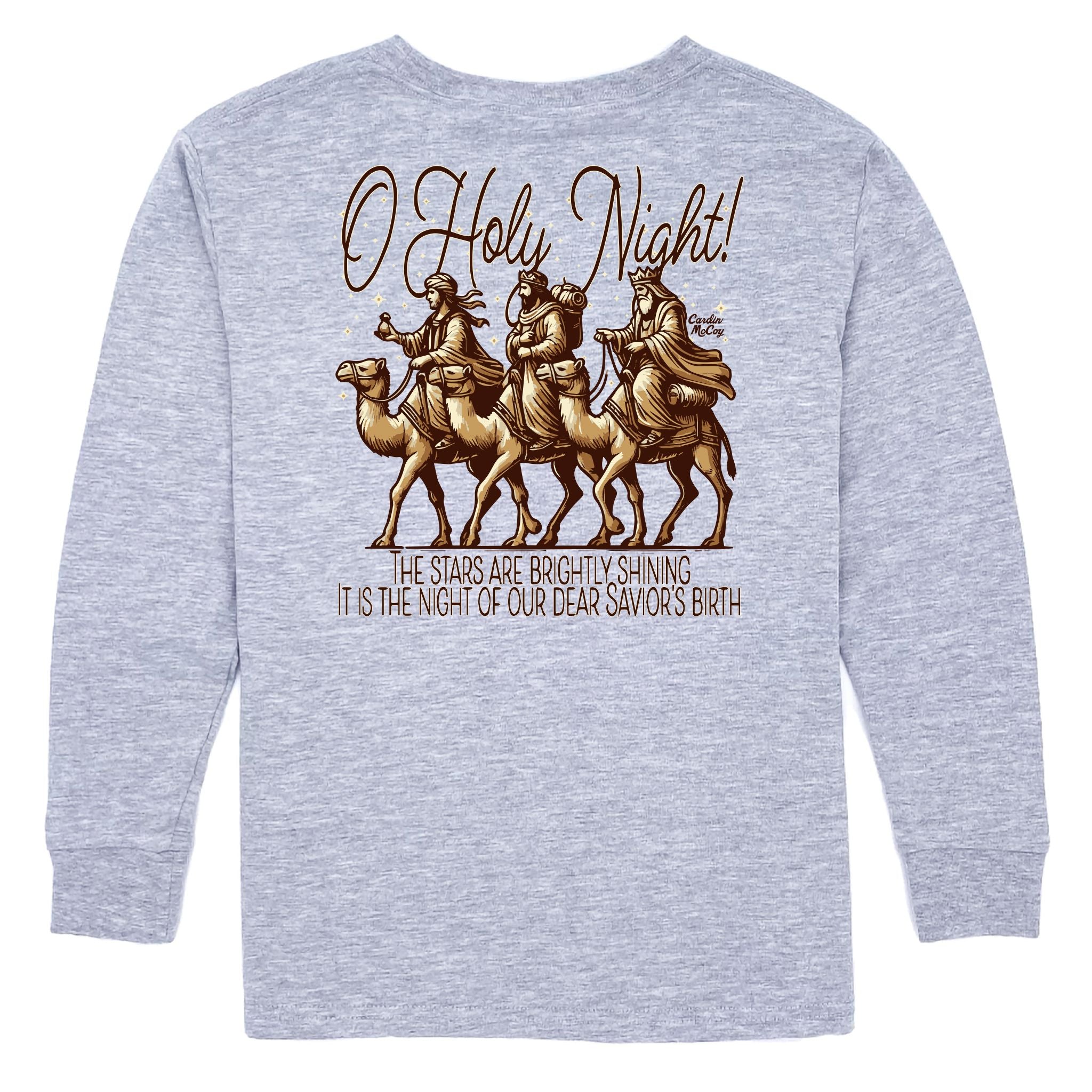 Kids' The Stars Are Shining Long-Sleeve Tee Long Sleeve T-Shirt Cardin McCoy Heather Gray XXS (2/3) Pocket