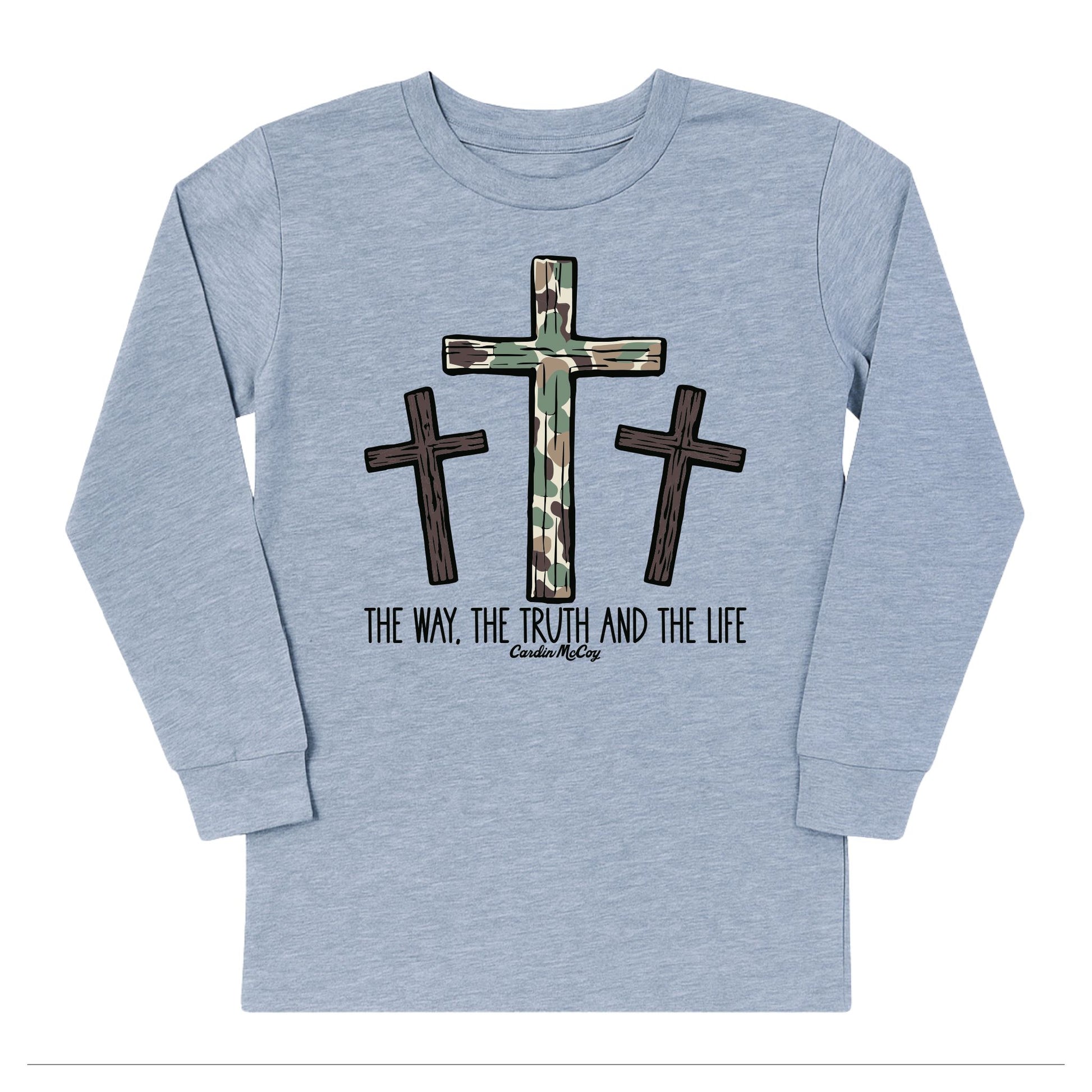 Kids' The Truth Front Design Long-Sleeve Tee Short Sleeve T-Shirt Cardin McCoy Heather Gray XXS (2/3) Front Design
