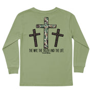 Kids' The Truth Long-Sleeve Tee Long Sleeve T-Shirt Cardin McCoy Light Olive XXS (2/3) Pocket