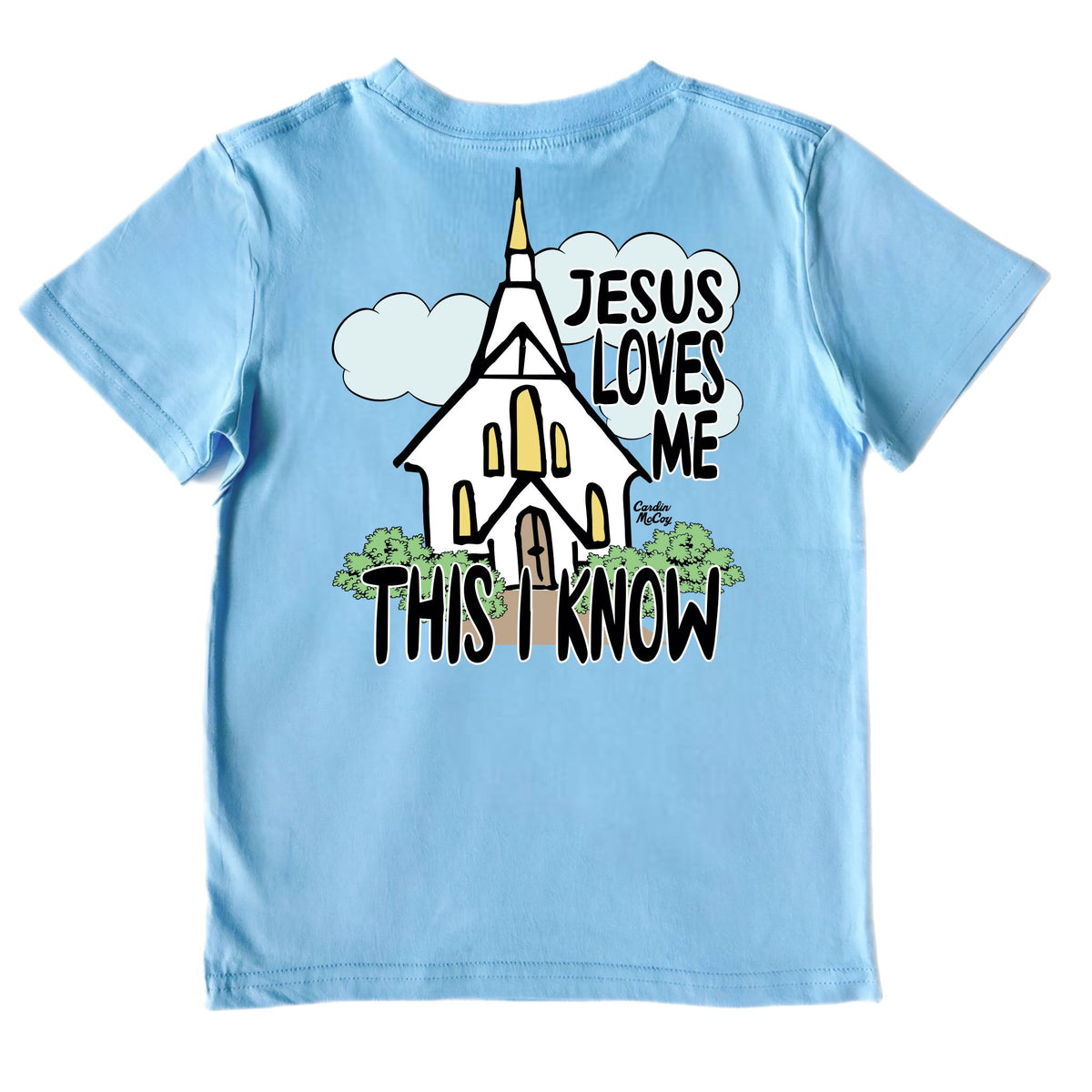 Kids' This I know Short-Sleeve Tee Short Sleeve T-Shirt Cardin McCoy Light Blue XXS (2/3) Pocket