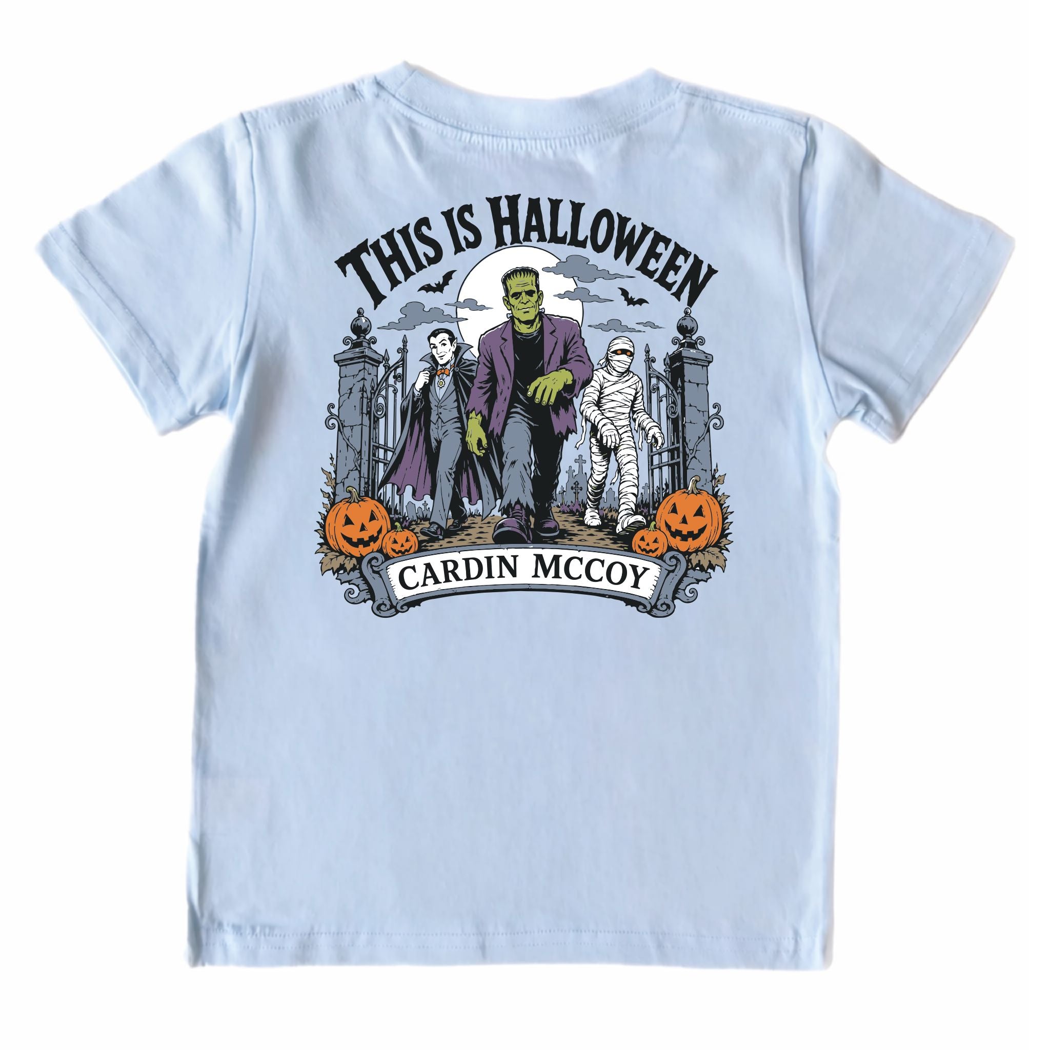 Kids' This is Halloween Short-Sleeve Tee Short Sleeve T-Shirt Cardin McCoy Cool Blue XXS (2/3) Pocket