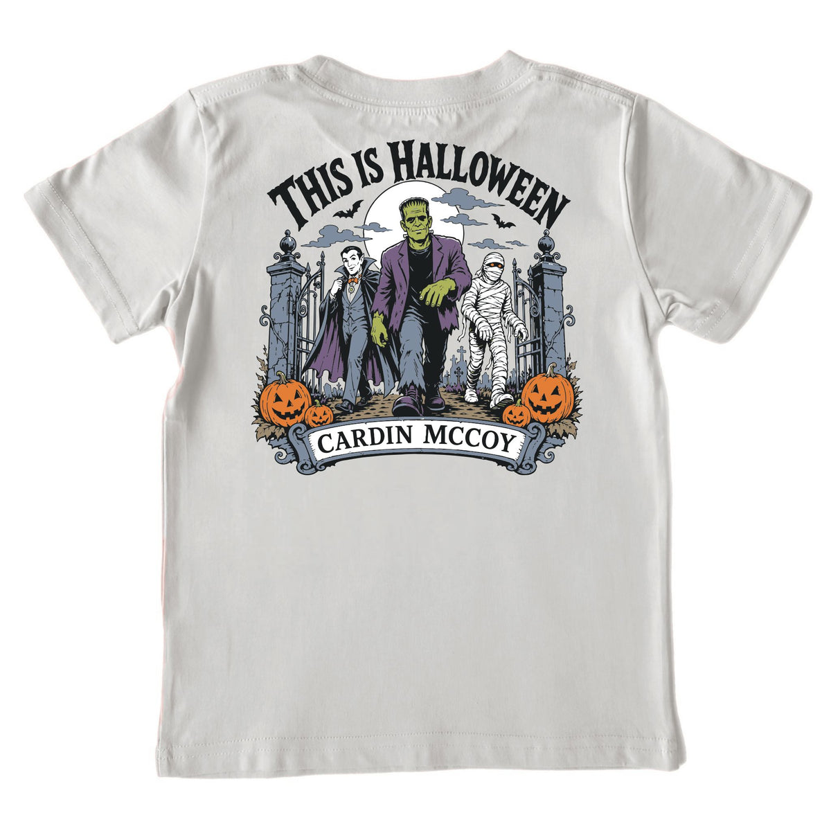 Kids' This is Halloween Short-Sleeve Tee Short Sleeve T-Shirt Cardin McCoy Ice Gray XXS (2/3) Pocket