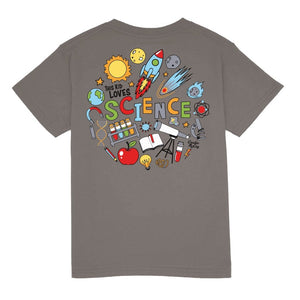 Kids' This Kid Loves Science Short Sleeve Tee Short Sleeve T-Shirt Cardin McCoy Anchor Gray XS (4/5) Pocket
