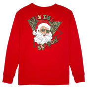 Kids' Tis' The Season Long-Sleeve Tee Long Sleeve T-Shirt Cardin McCoy Red XXS (2/3) Pocket