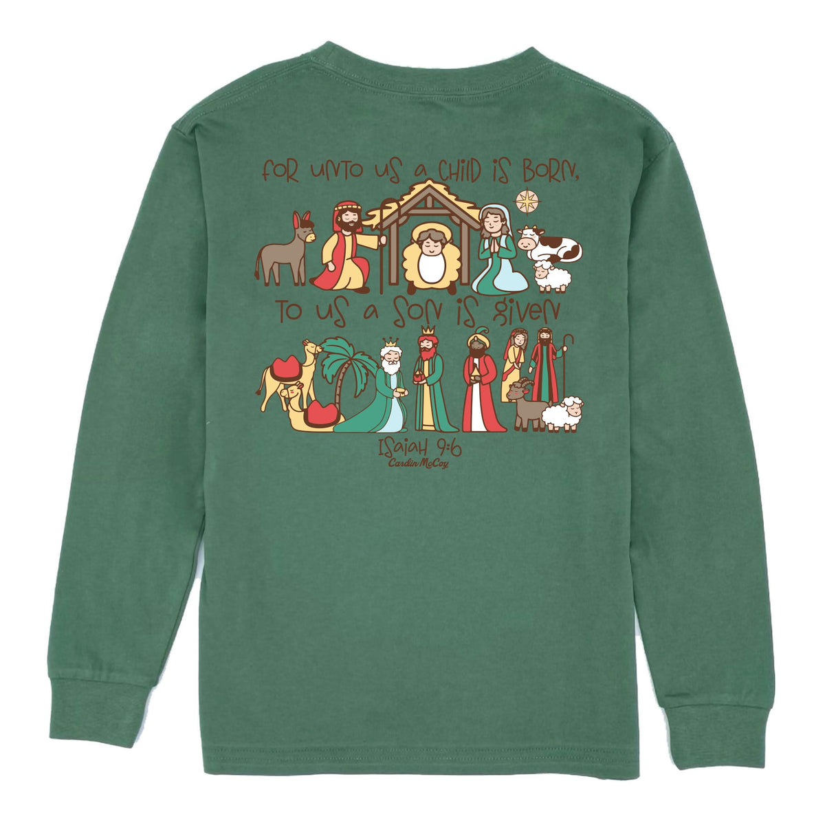 Kids' Unto Us Long-Sleeve Tee Long Sleeve T-Shirt Cardin McCoy Dark Olive XXS (2/3) No Pocket
