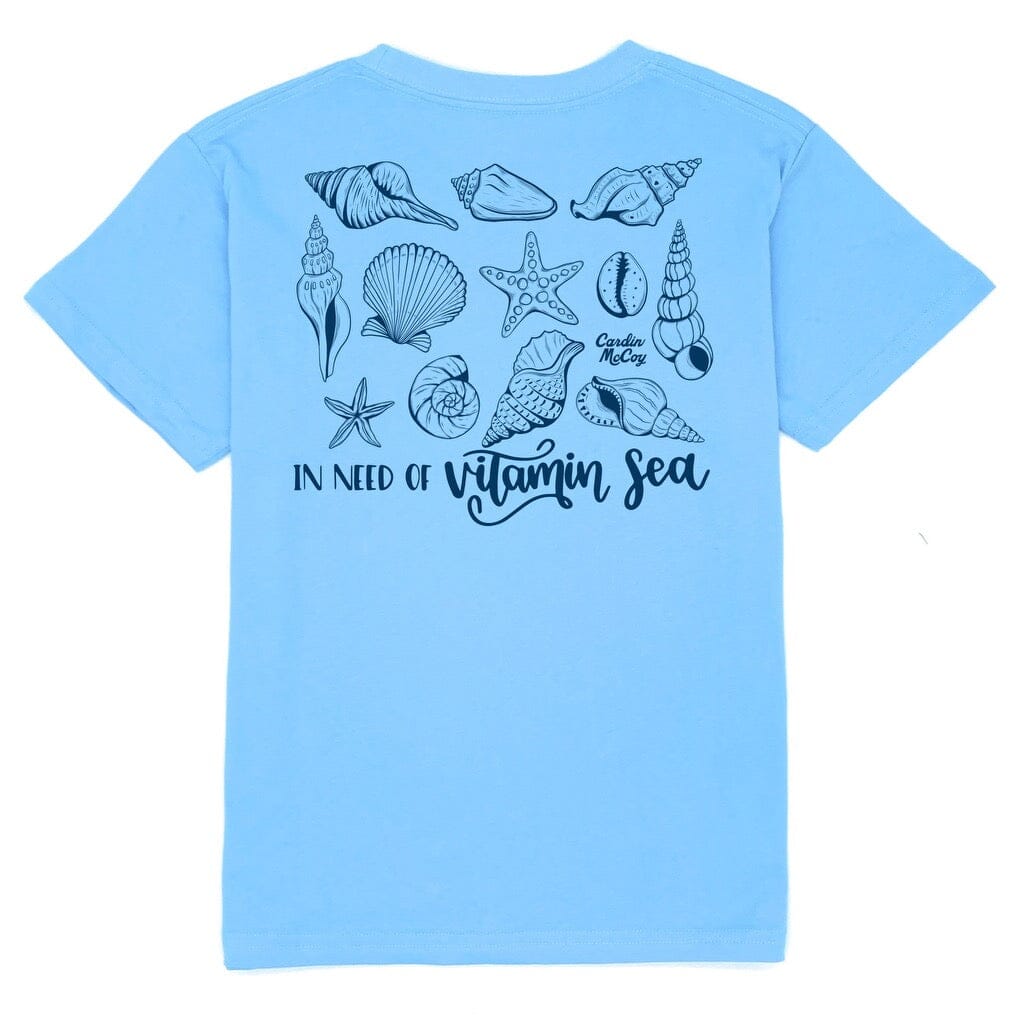 Kids' Vitamin Sea Shells Short Sleeve Tee Short Sleeve T-Shirt Cardin McCoy Ocean M (8) No Pocket