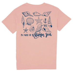 Kids' Vitamin Sea Shells Short Sleeve Tee Short Sleeve T-Shirt Cardin McCoy Rose Tan XXS (2/3) Pocket