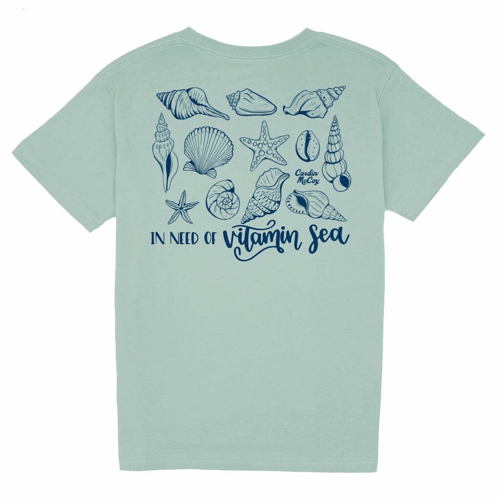 Kids' Vitamin Sea Shells Short Sleeve Tee Short Sleeve T-Shirt Cardin McCoy Sage XXS (2/3) Pocket