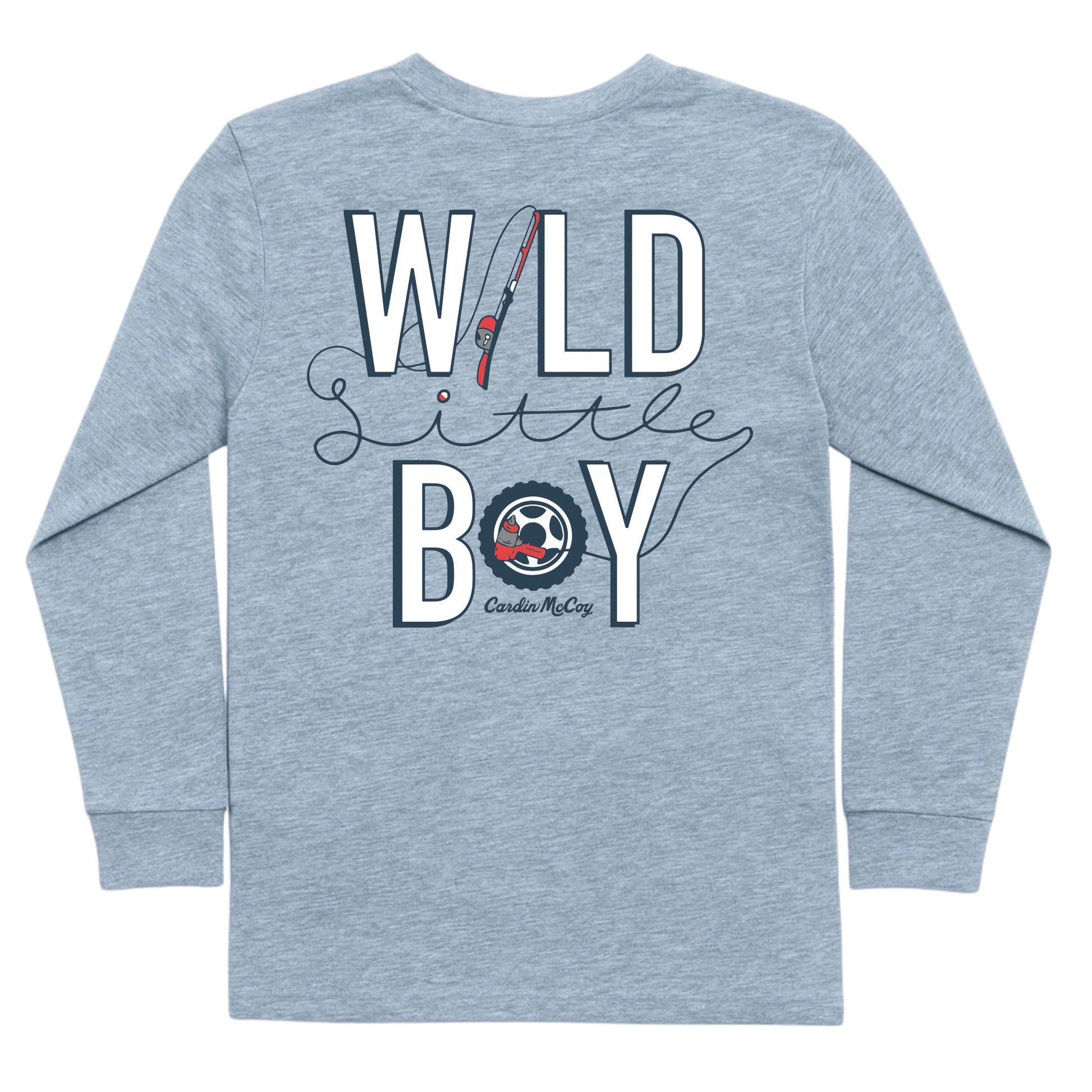 Kids' Wild Boy Long-Sleeve Tee Long Sleeve T-Shirt Cardin McCoy Heather Gray XXS (2/3) Pocket
