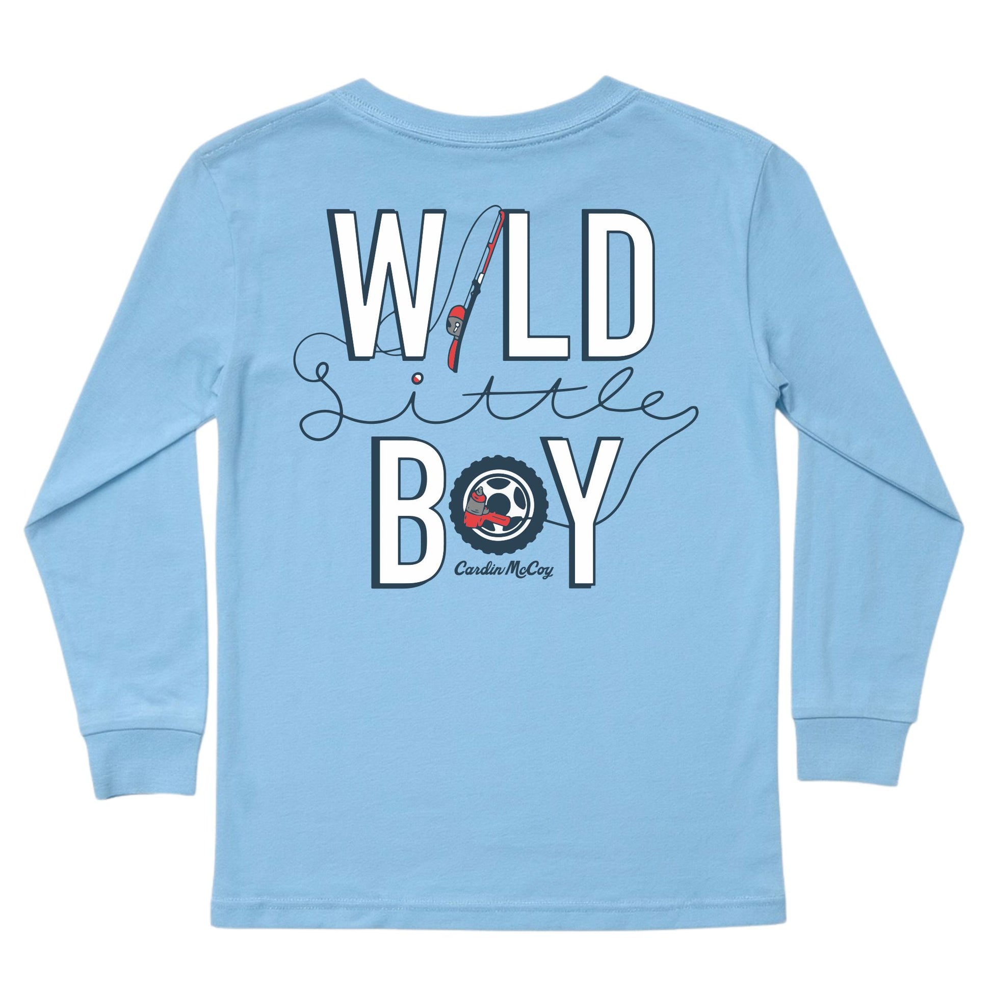 Kids' Wild Boy Long-Sleeve Tee Long Sleeve T-Shirt Cardin McCoy Light Blue XXS (2/3) Pocket