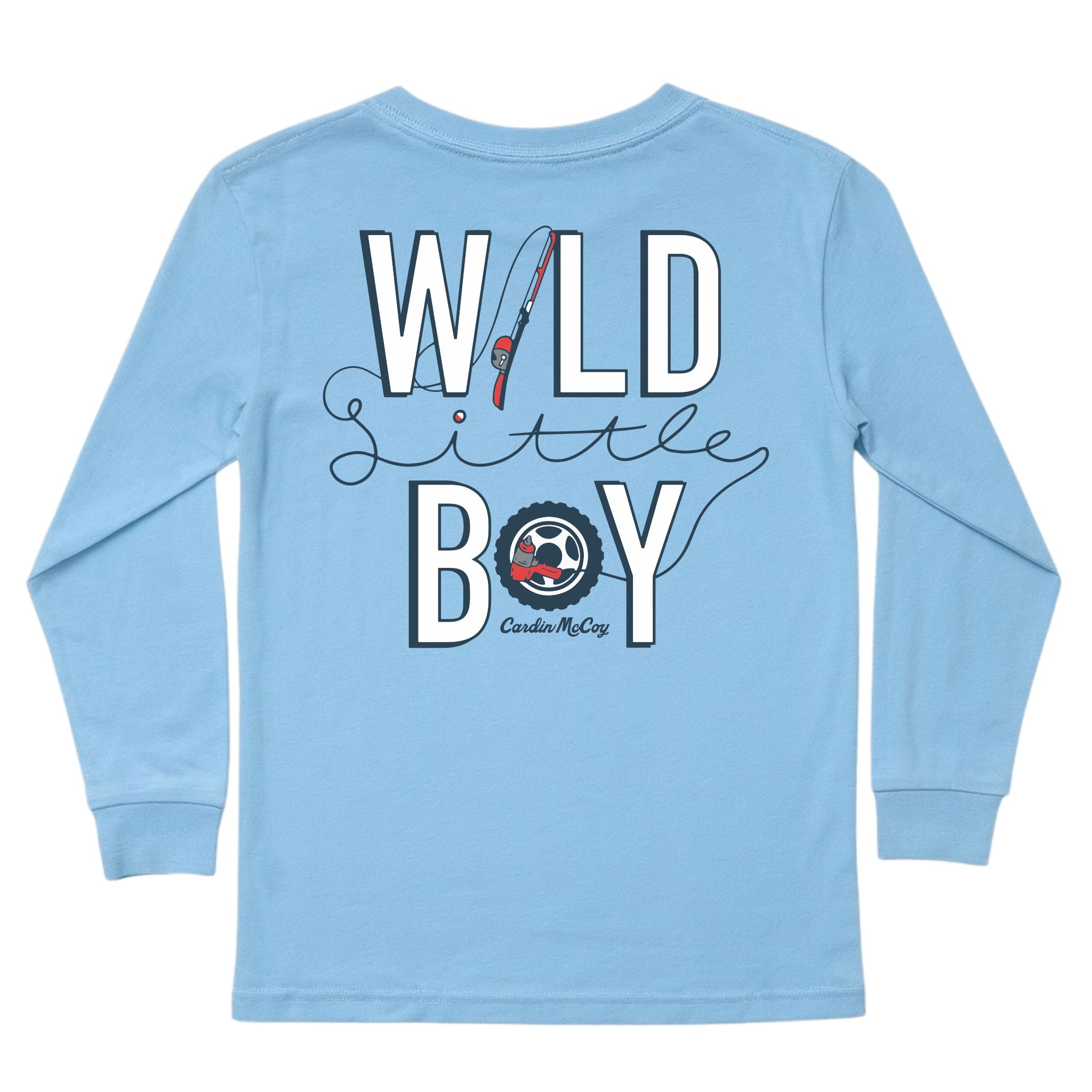 Kids' Wild Boy Long-Sleeve Tee Long Sleeve T-Shirt Cardin McCoy Light Blue XXS (2/3) Pocket