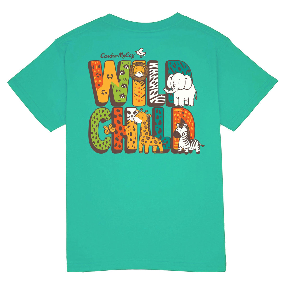 Kids' Wild Child Short Sleeve Tee Short Sleeve T-Shirt Cardin McCoy Teal XXS (2/3) No Pocket