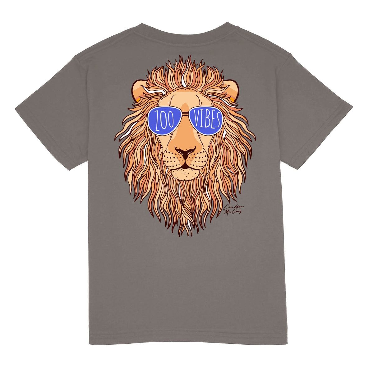 Kids' Zoo Vibes Short Sleeve Pocket Tee Short Sleeve T-Shirt Cardin McCoy Anchor Gray XXS (2/3) 