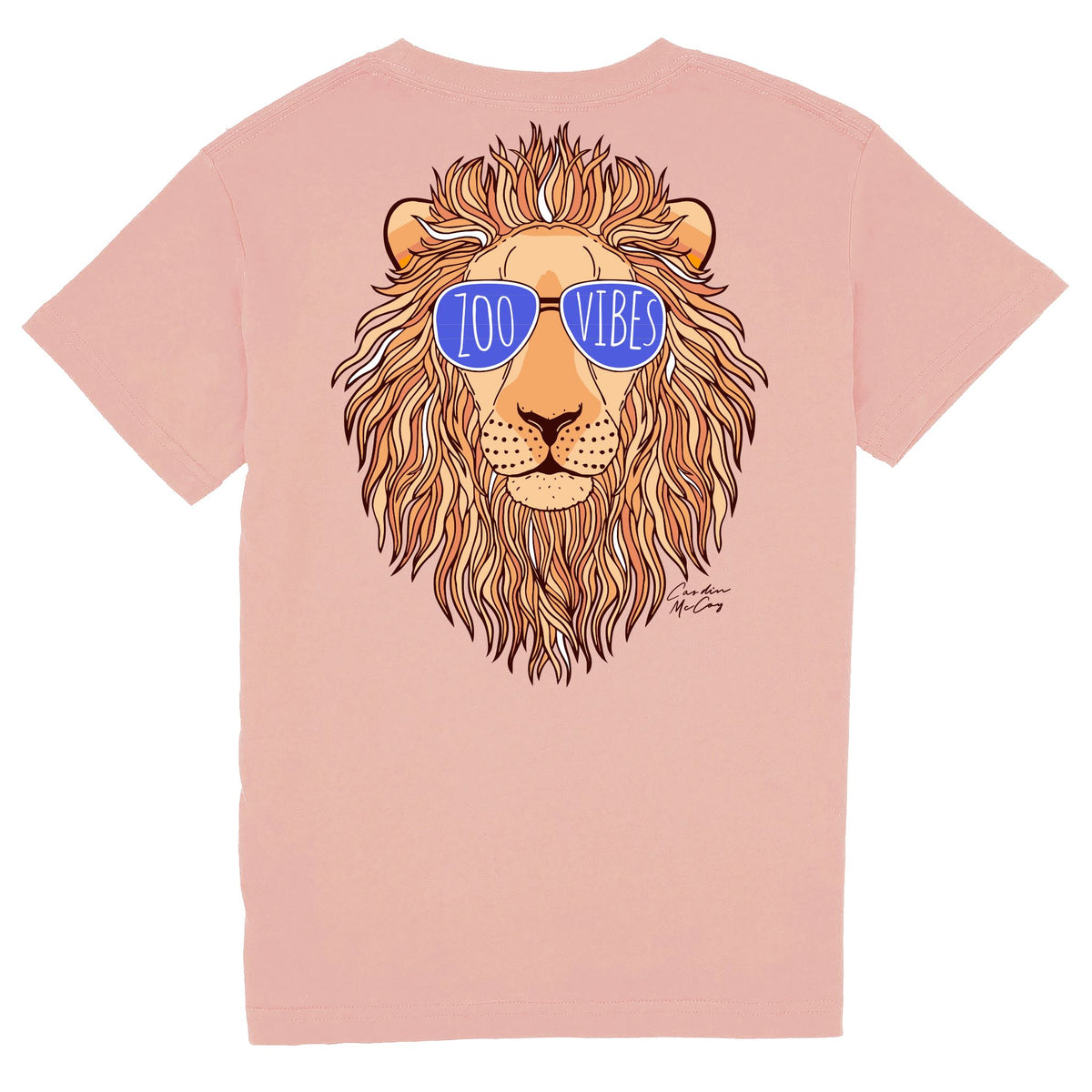 Kids' Zoo Vibes Short Sleeve Pocket Tee Short Sleeve T-Shirt Cardin McCoy Rose Tan XXS (2/3) 