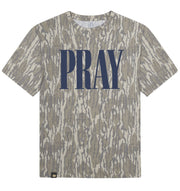 Youth Pray Mossy Oak Bottomland Washed Out Short-Sleeve Tee Long Sleeve T-Shirt Mossy Oak Original Bottomland Youth Small Front