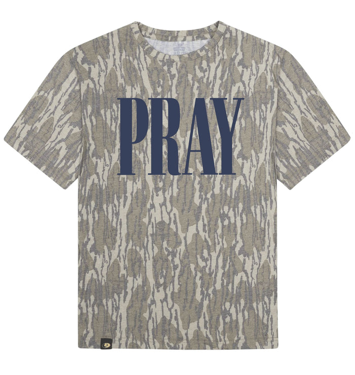 Youth Pray Mossy Oak Bottomland Washed Out Short-Sleeve Tee