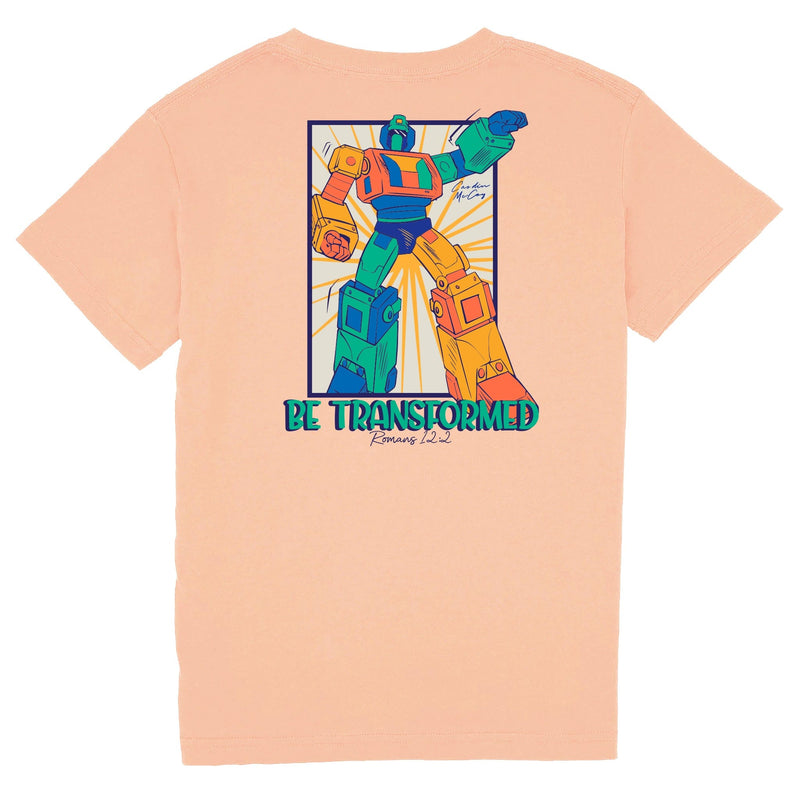 Kids' Be Transformed Short Sleeve Pocket Tee Short Sleeve T-Shirt Cardin McCoy Peach XXS (2/3) 