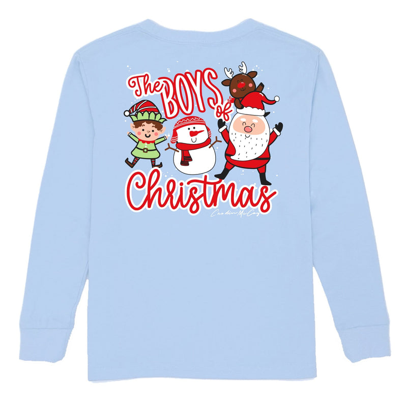 Kids' Boys of Christmas Long Sleeve Pocket Tee Long Sleeve T-Shirt Cardin McCoy Light Blue XXS (2/3) 