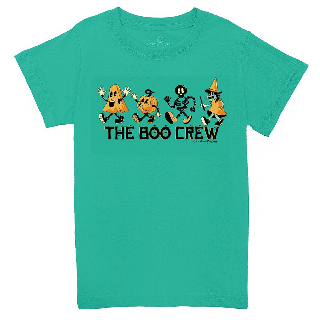 Kids' The Boo Crew Front Design Short Sleeve Tee Short Sleeve T-Shirt Cardin McCoy Teal XXS (2/3) 